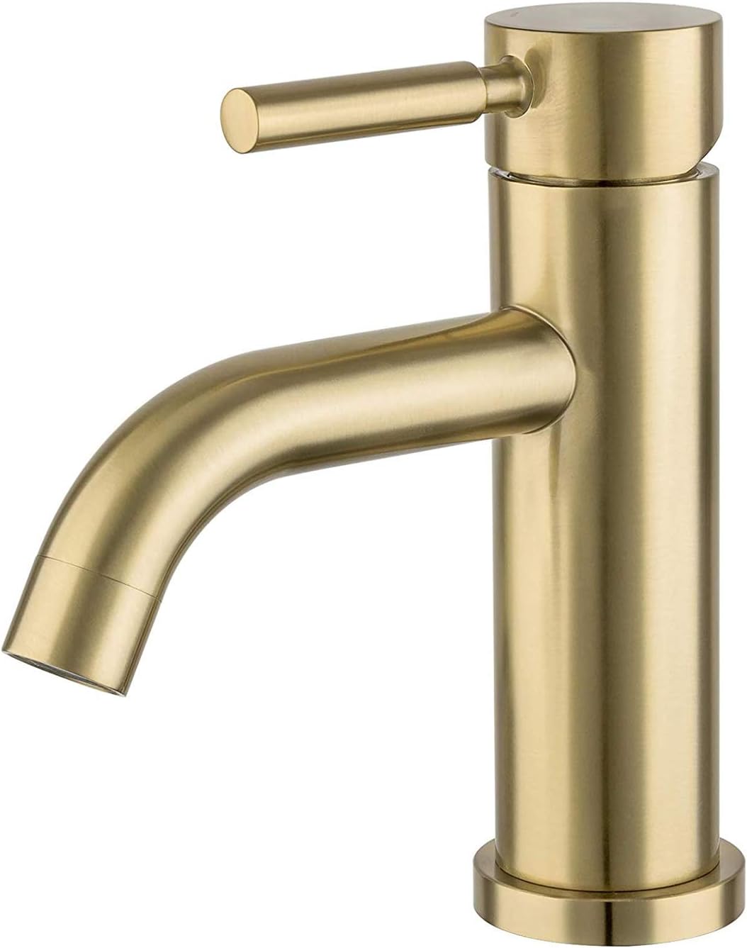 Robinet Lavabo Salle De Bain Kisimixer - Mitigeur Monocommande Acier Inox 304, Finition Or Brossé