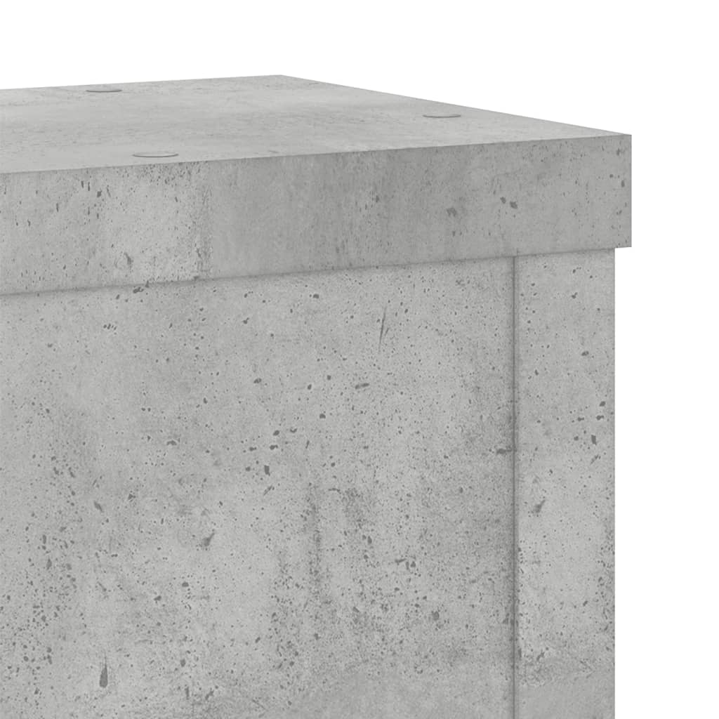 Supports pour plantes 2 pcs gris béton bois d'ingénierie - 8