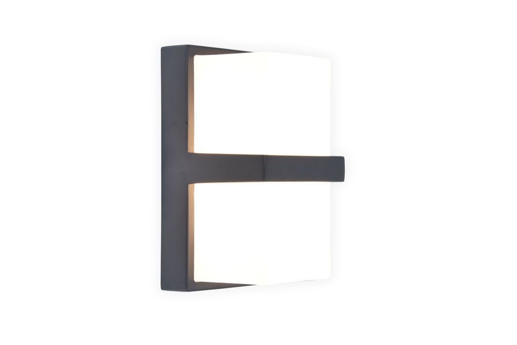 Kinkiet zewnętrzny LED STELA szary 14W Ciepła biel 1100lm aluminium wym:19x9,5x11,2cm IP54 Lutec