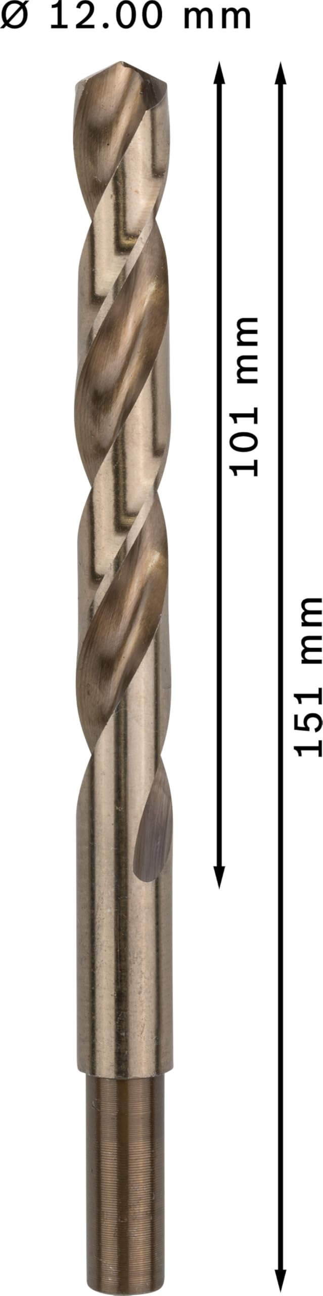 Bosch Professional - 5 forets 12mm acier HSS-CO COBALT 12X101X151mm - 2608585903 - 3