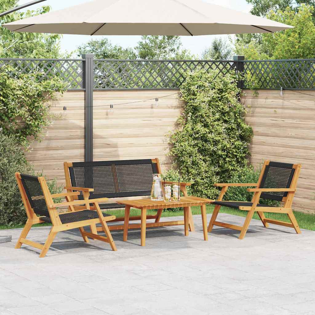 VidaXL Set 2 Cassapanche In Legno Massiccio Di Acacia - Uso Contenitore O Tavolino - Marrone - Cm 83x33x37 E 61x26x27