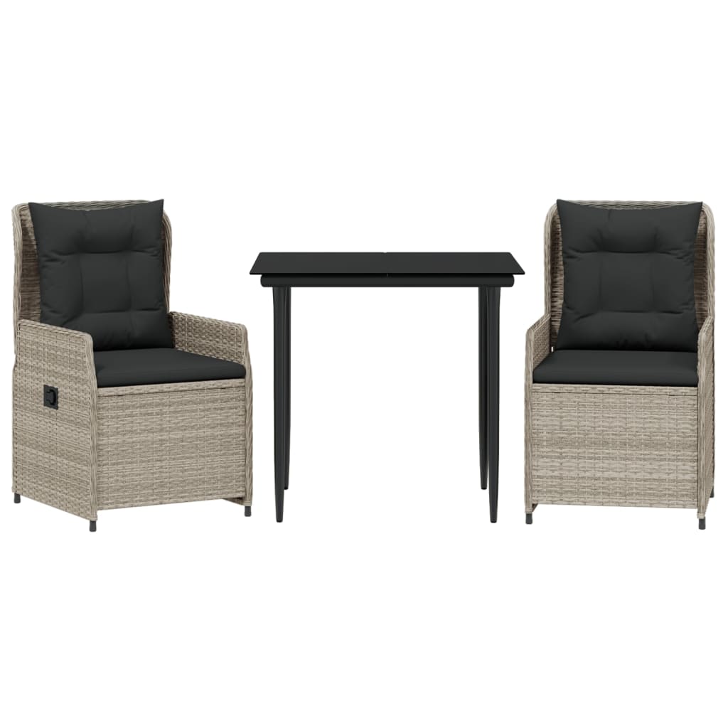 Salon bas de jardin en Rattan synthétique Gris 2 personnes - 2