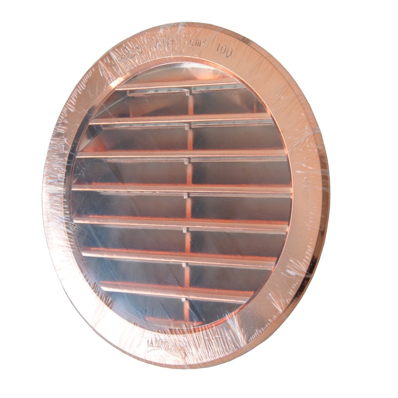 La Ventilazione T12RRAN Griglia di Ventilazione in Plastica Tonda da Incasso, effetto ramato, diametro 150 mm - 3