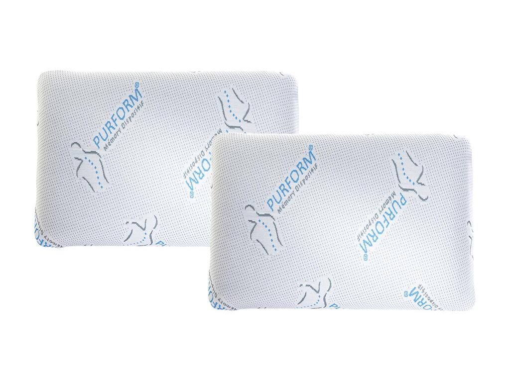 Juego de 2 almohadas antiácaros con memoria de forma 60 x 40 cm jean louis sherrer - sirona