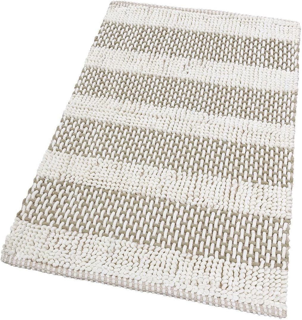 Dywan Do Sypialni Dywanik Przyłóżkowy 50x80 Cm Łazienka Tkana Bawełna Trójwymiarowy Miękki Chłonny Biały