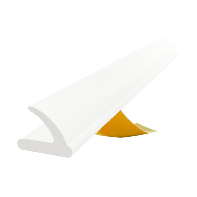 Joint autocollant EPDM V 9x7 mm blanc pour fenêtres et portes 30 m