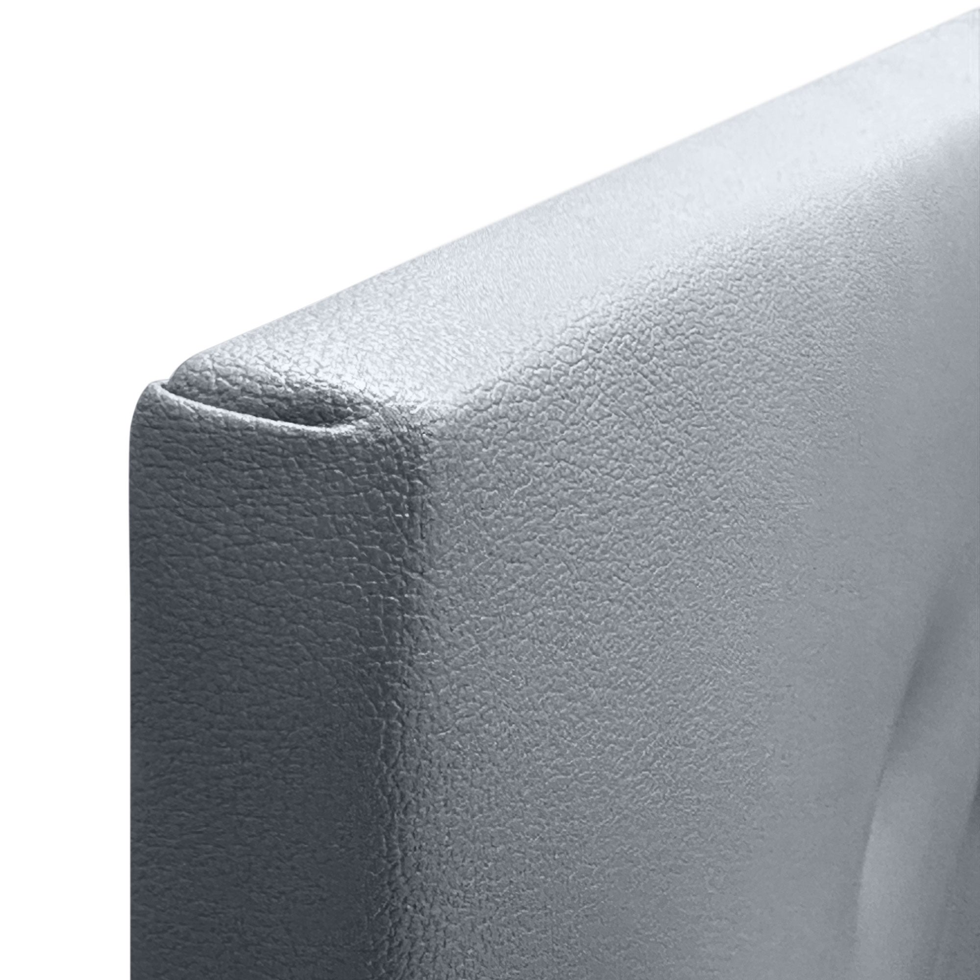 DHOME Cabecero de Polipiel Liso cabeceros Cabezal tapizado Cama (Polipiel Plata, 90cm (Camas 70/80/90)) - 5