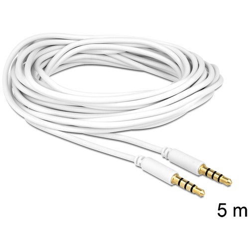 Câble audio/vidéo Jack 3,5 mm 4 pôles AWG24 / blanc 5 mètres Leroy Merlin