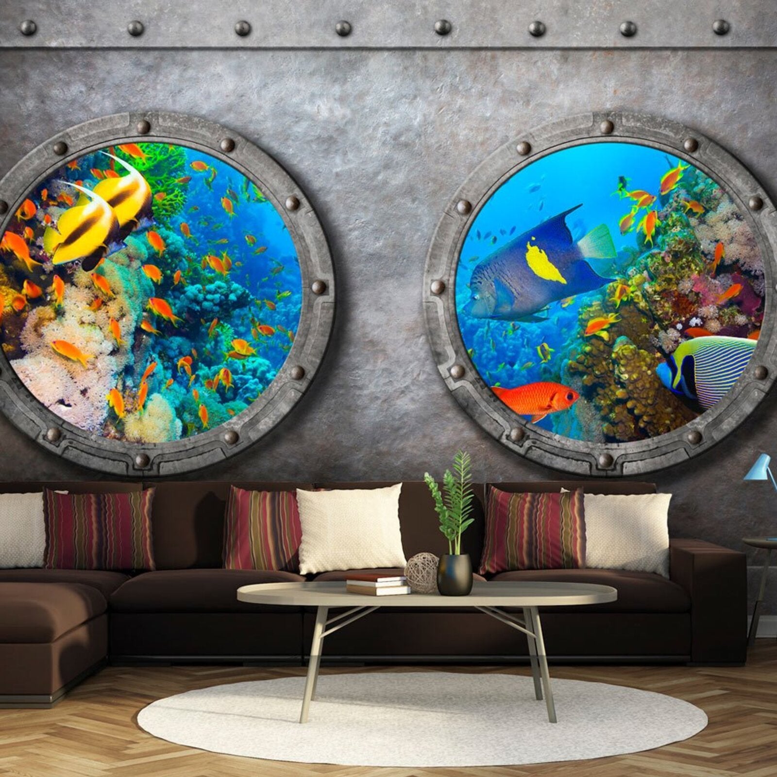 VIRANDA Stickers Porte 3D Auto-adhésif Motifs De Mer - Papier Peint Porte 77x200 Cm - Décoration Murale Réaliste