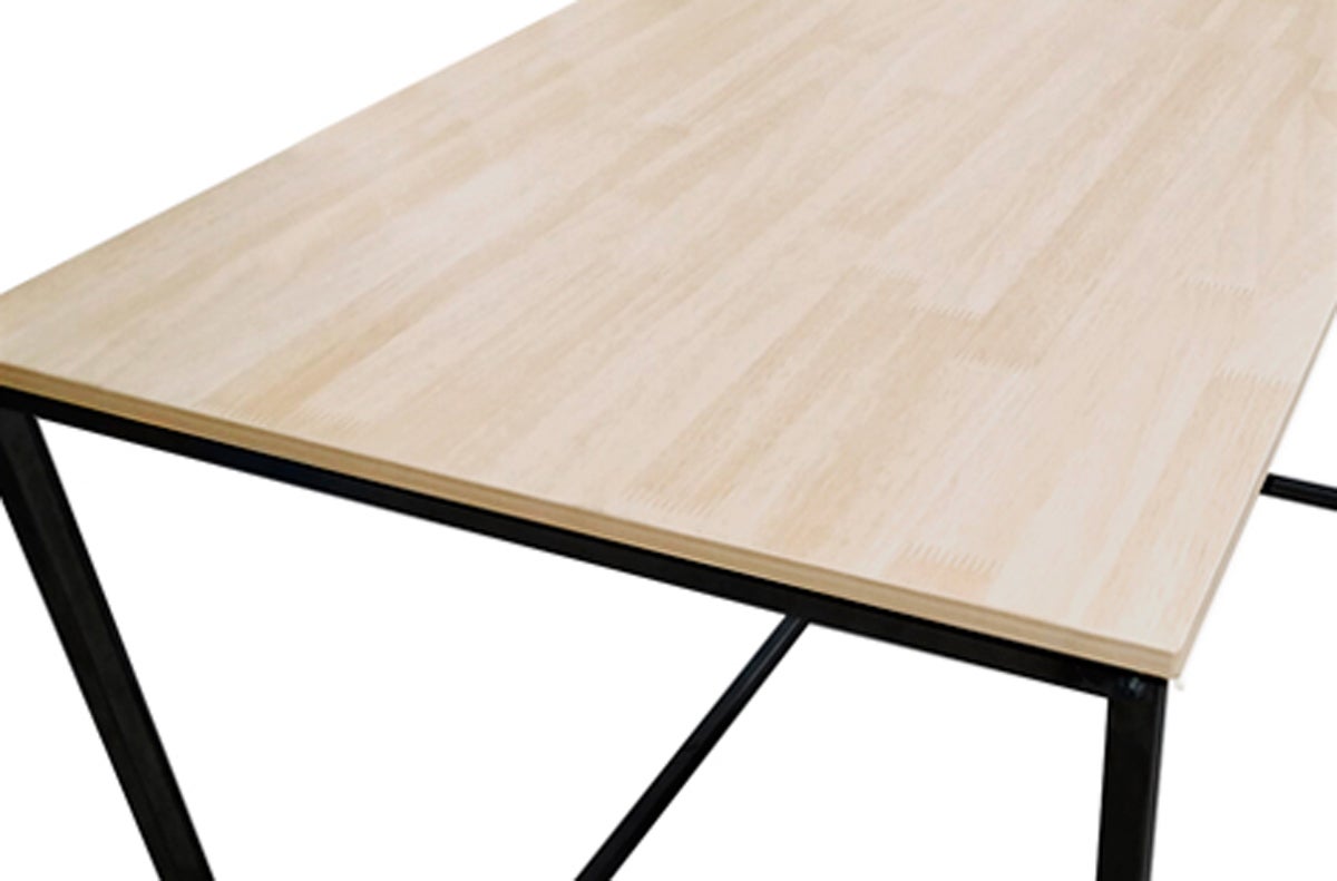 Table De Bureau En Bois Coloris Chêne Nordique / Noir - Longueur 120 X Profondeur 60 X Hauteur 75 Cm - 5