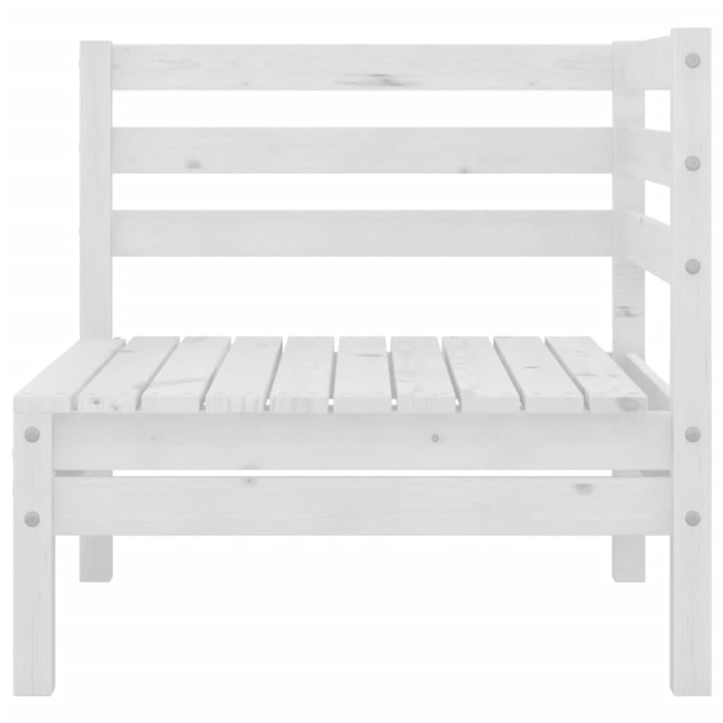 Salon bas de jardin en Bois Blanc 7 personnes - 5