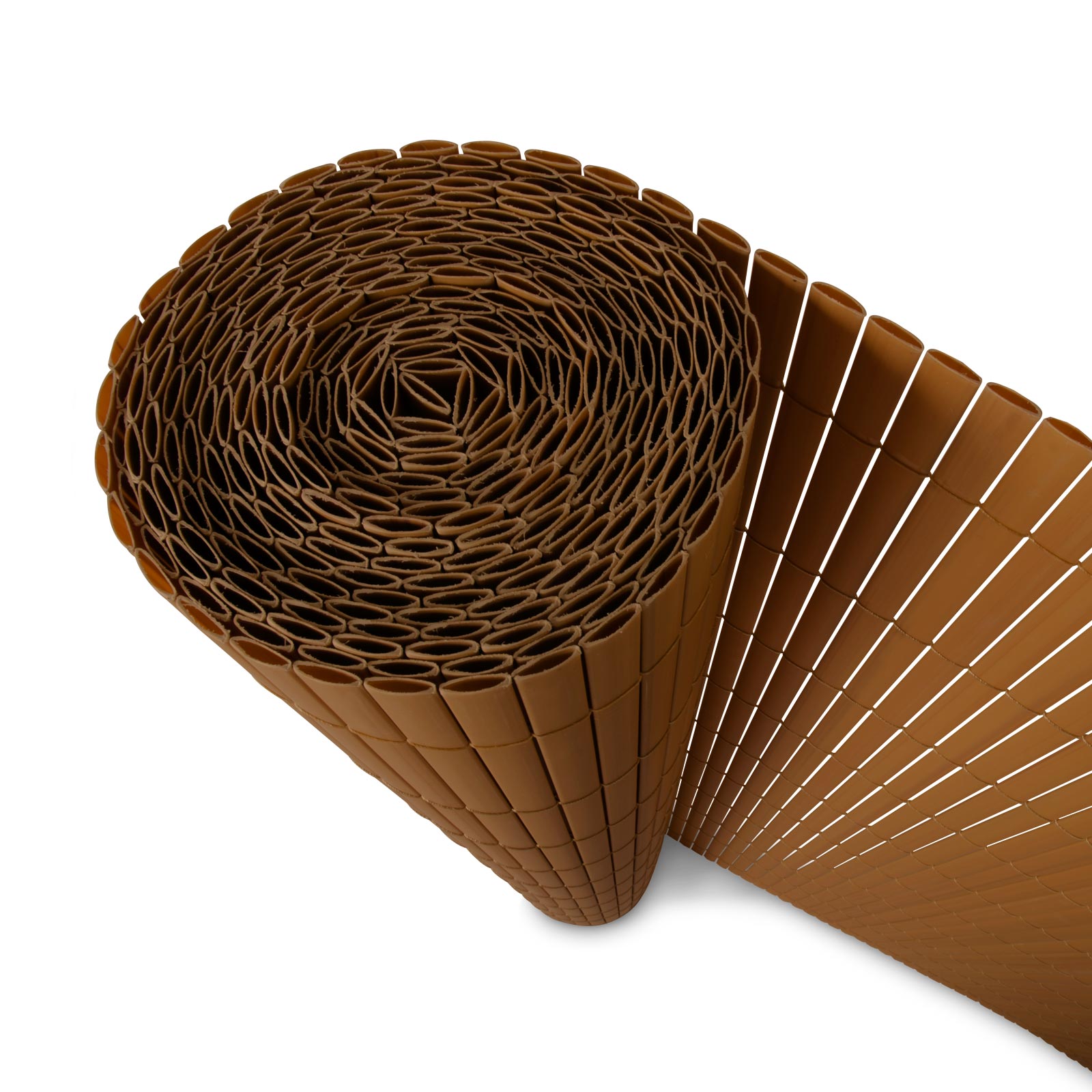 Canniccio in PVC Frangivista per Giardino, Balcone, Terrazza e Piscina, Recinzione PVC Resistente ai Raggi UV e Intemperie 100 x 300 cm - Marrone - 3