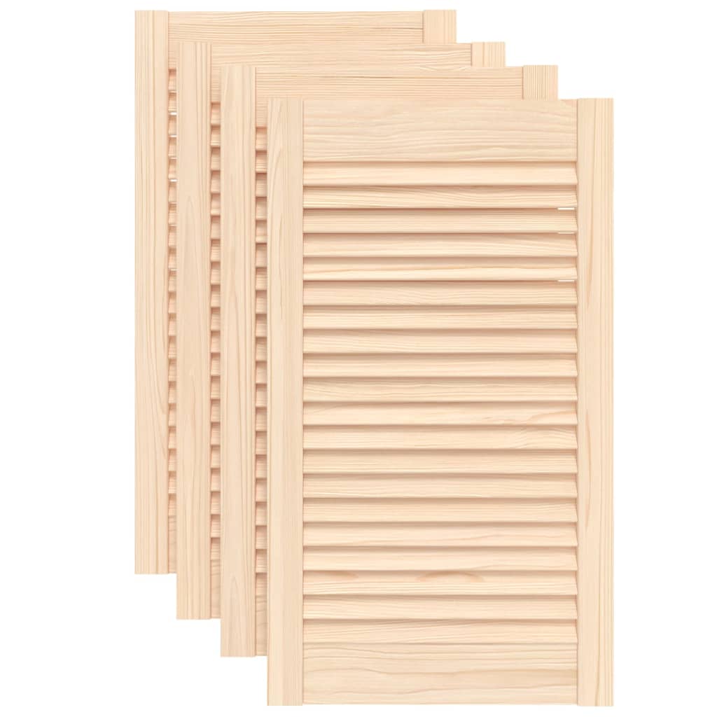 Puertas de armario de lamas 4 uds madera de pino 69x39,4 cm - COMFORTXL ...