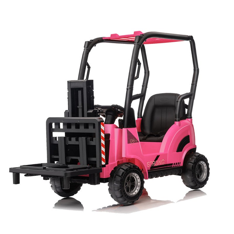 Garvee Voiture Électrique Enfant 12V-sur Chariot Élévateur avec Tente-Jouet De Construction avec Fourche Réglable Et Palette- Vert - Jeux - Jouets