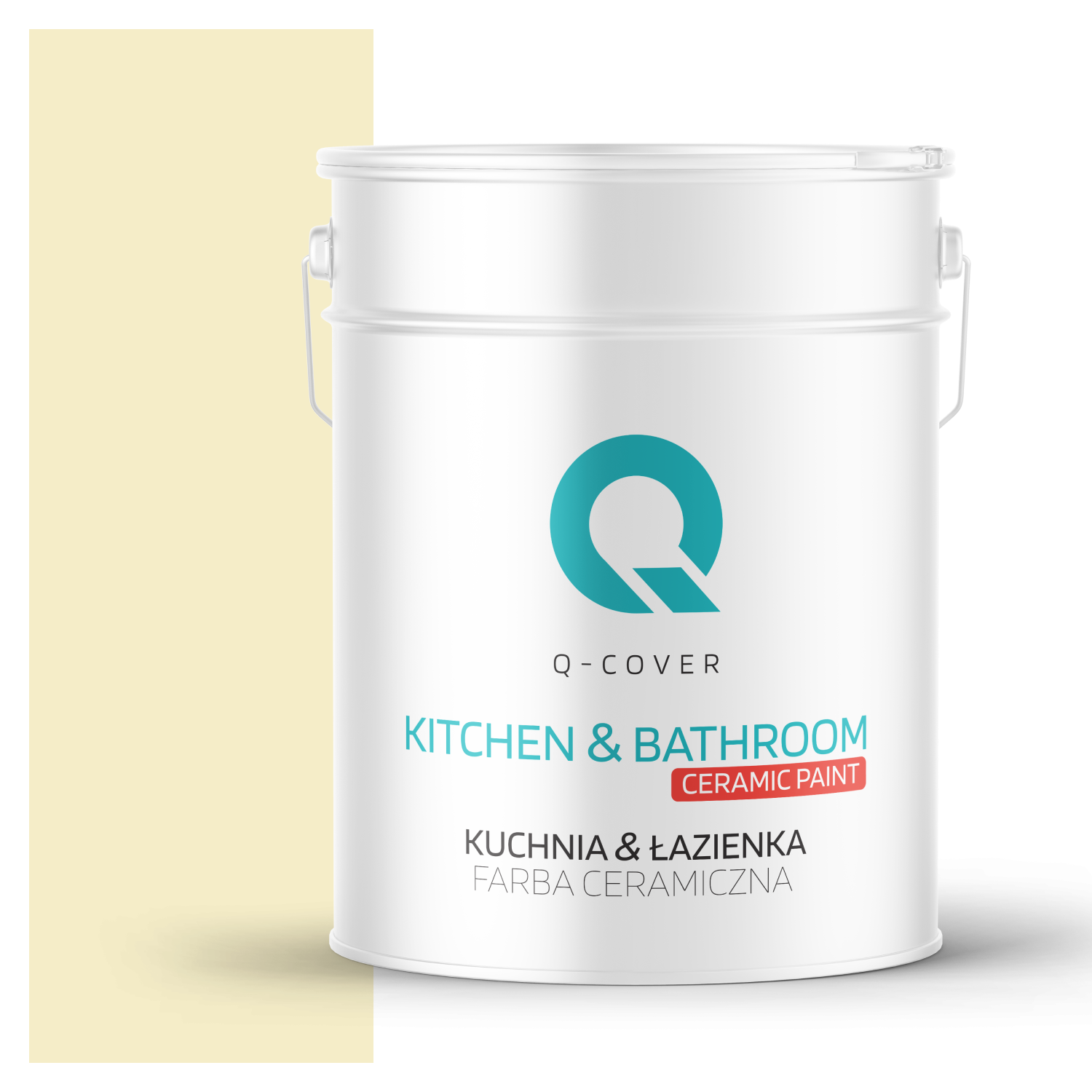 Farba Ceramiczna Kuchnia &amp; Łazienka Q-Cover Blady żółty H6883 Głęboki Mat 10L