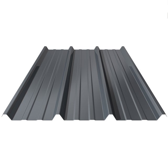 5 PLAQUES ACIER NERVURE - GRIS 2,50MX1,05M EP.0,50MM
