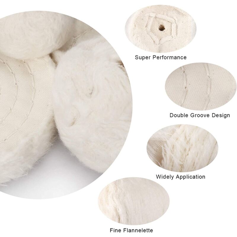 Accessoires de polissage, tournevis sans fil, meules/pads/cônes de polissage, brosses coniques, coton, pour perceuses - 3