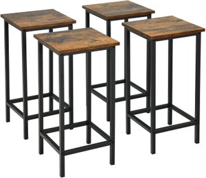 Set 4 Sgabelli Bar Joshua In Metallo bianco | Leroy Merlin