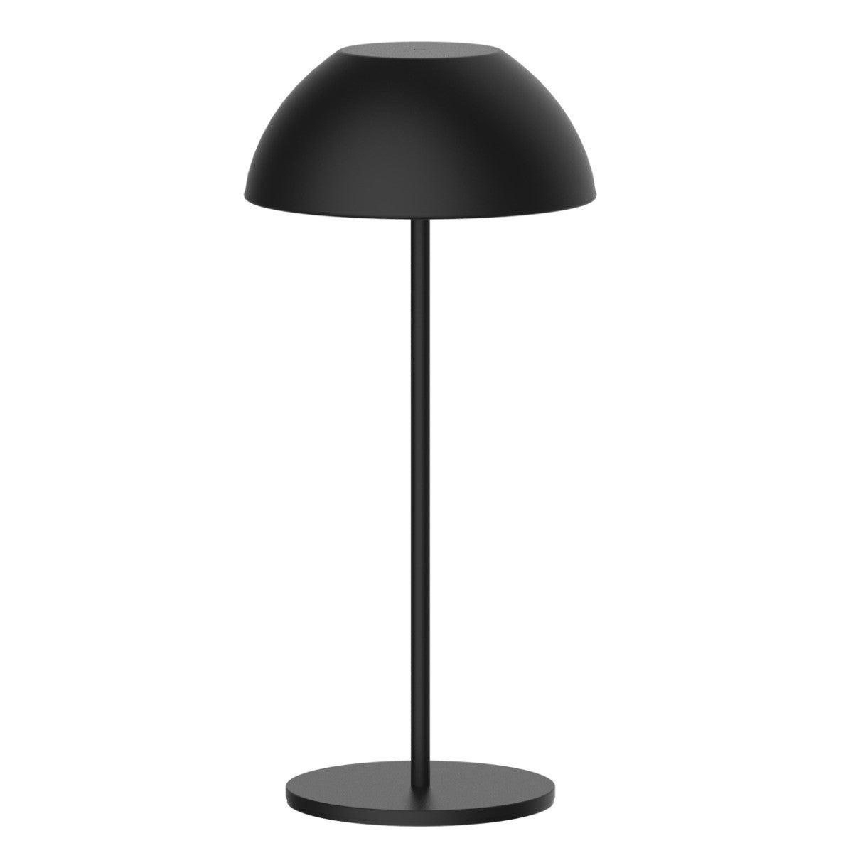 Lampa stołowa minimalistyczna zewnętrzna na taras czarna LED 1.8W ciepła barwa klosz kopuła akumulator USB-C IP44 TANZANIA Polux