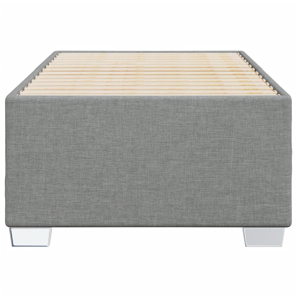 Cadre de lit sans matelas gris clair 100 x 200 cm tissu - 4