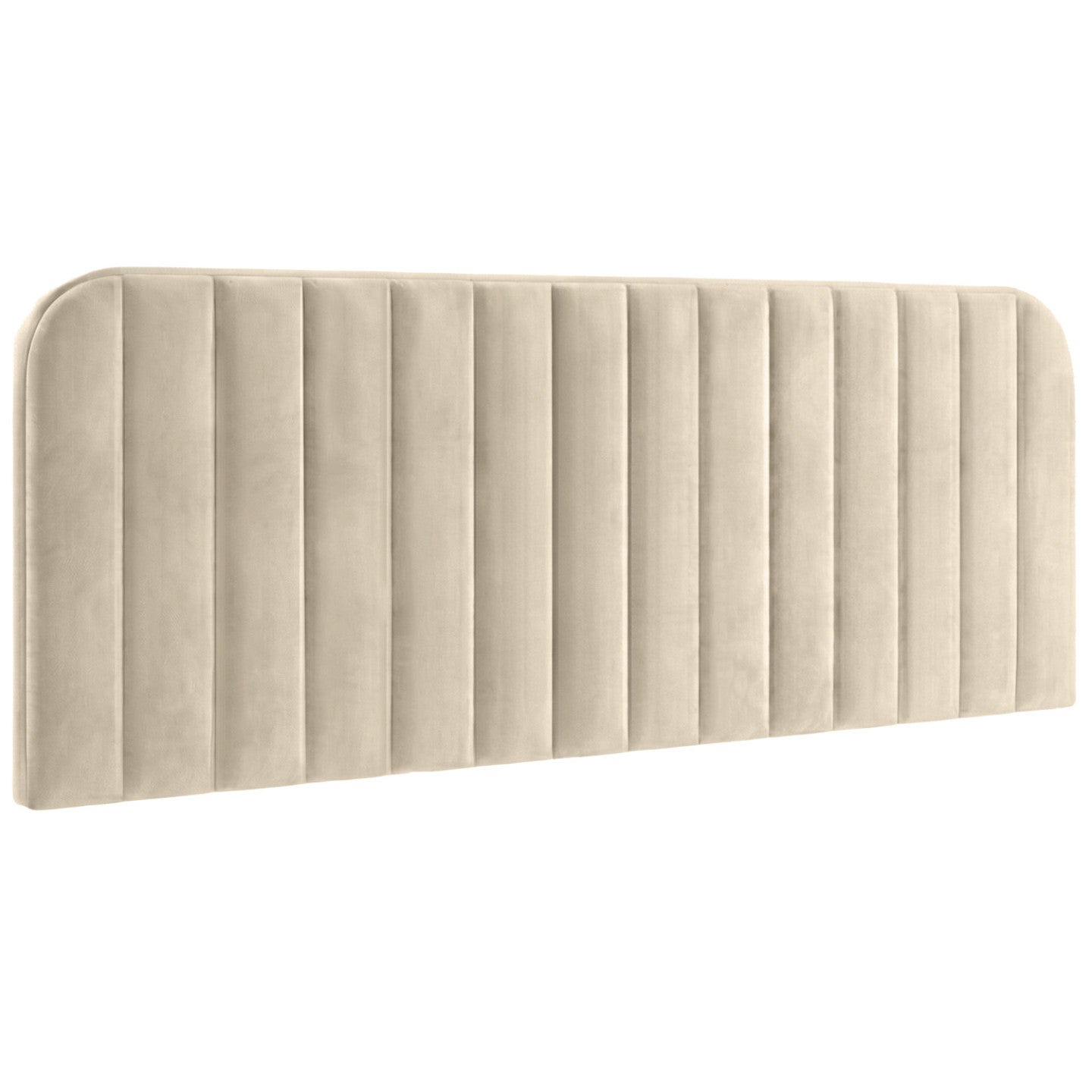Tête de lit suspendue ALBA 160 cm en velours beige - 2