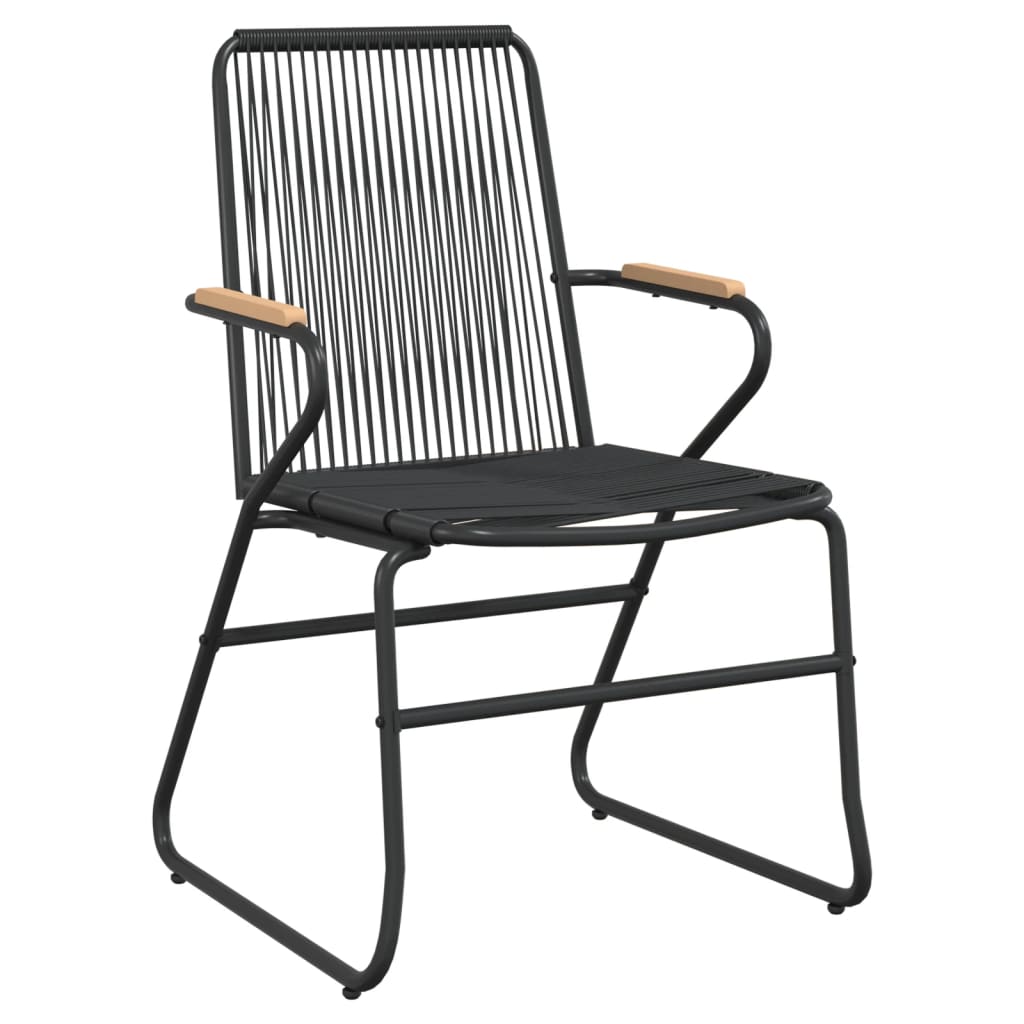 The Living Store - Ensemble à manger de jardin 9 pcs noir rotin PVC - 5