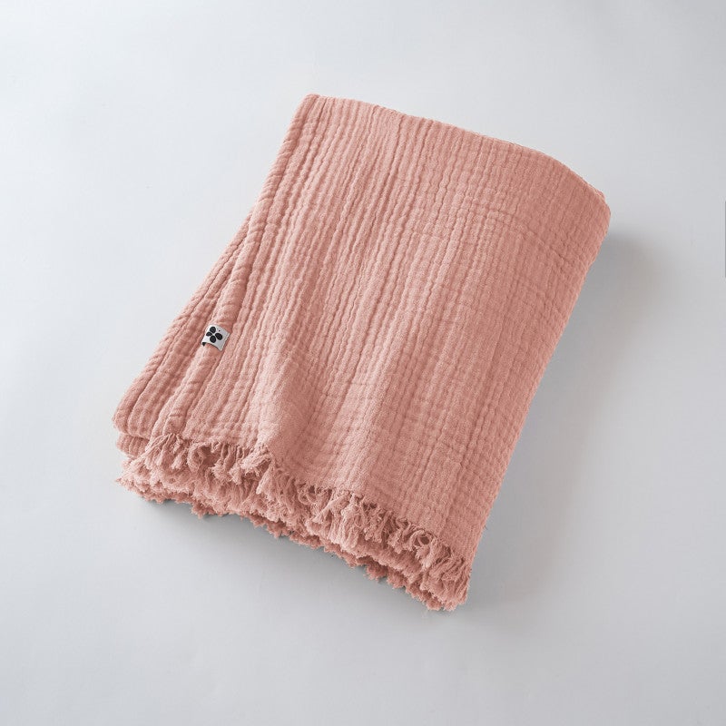 Plaid à franges 