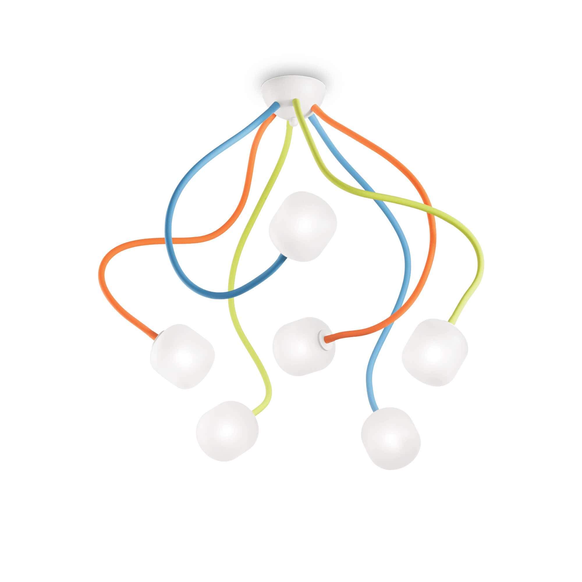 Ideal Lux  Plafonnier Multicouleur Octopus 6 Ampoules , Leroy Merlin