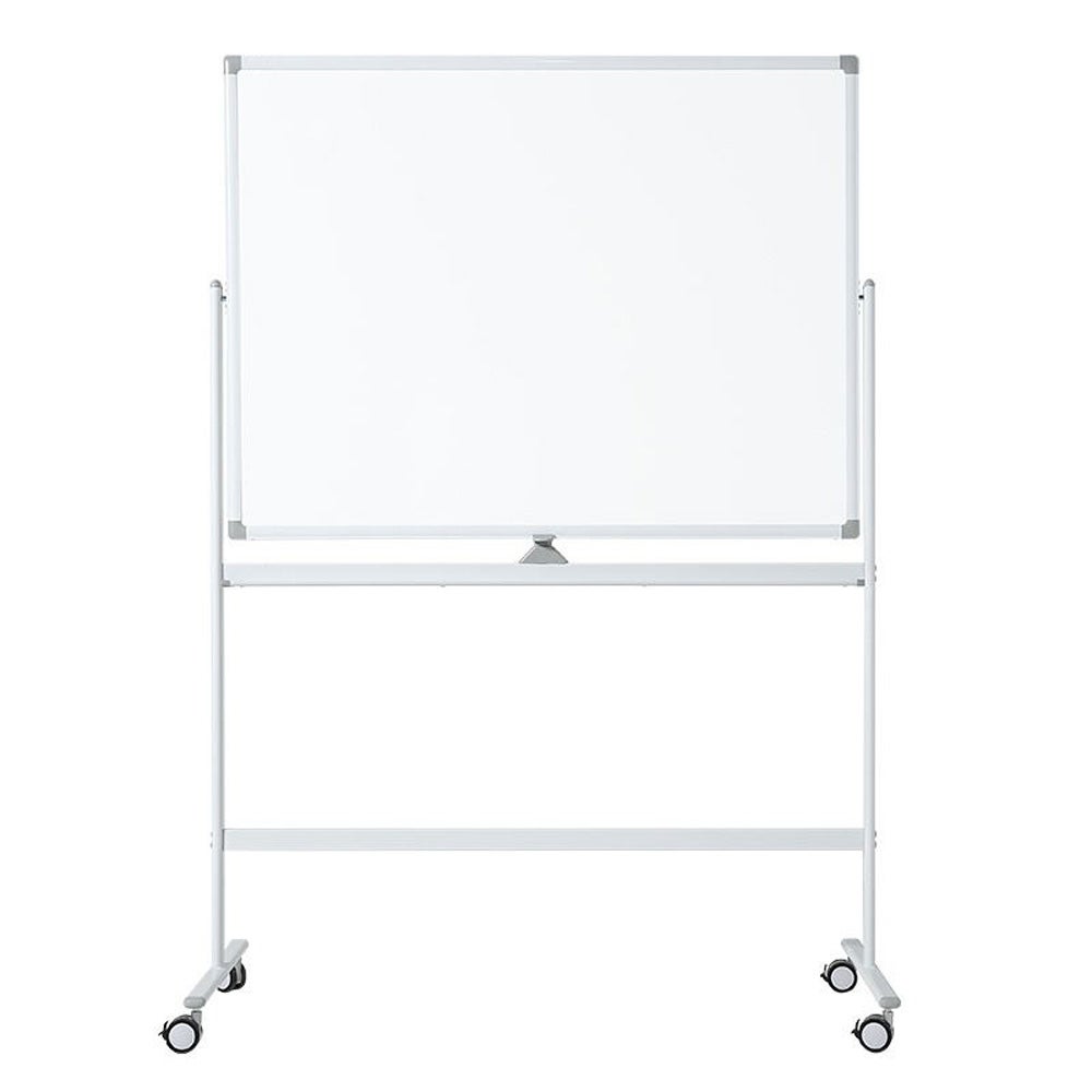 Tableau Blanc Mobile Double Face 60x100 Cm - Sur Pieds Réglable Hauteur, Rotatif 360°, Magnétique