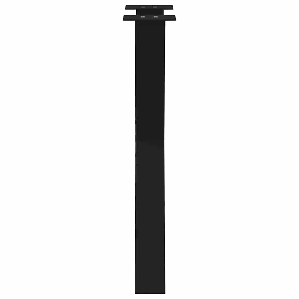 Maison Exclusive - Pieds de table à manger en forme de X, 2 pièces, noir, 50 x (72-73) cm, acier - 6