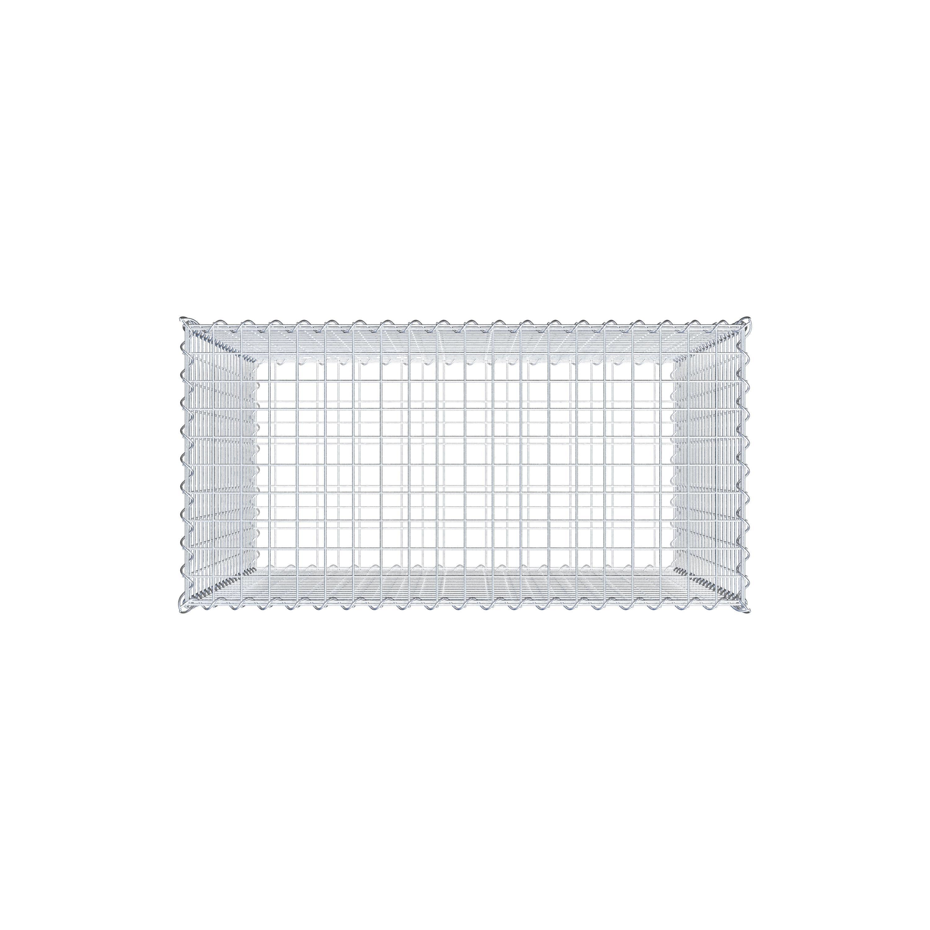 Gavión de acero galvanizado 100x100x50cm (LxAxP), malla 5 x 5cm, Espiral, jaula metálica para muro o jardín - 5