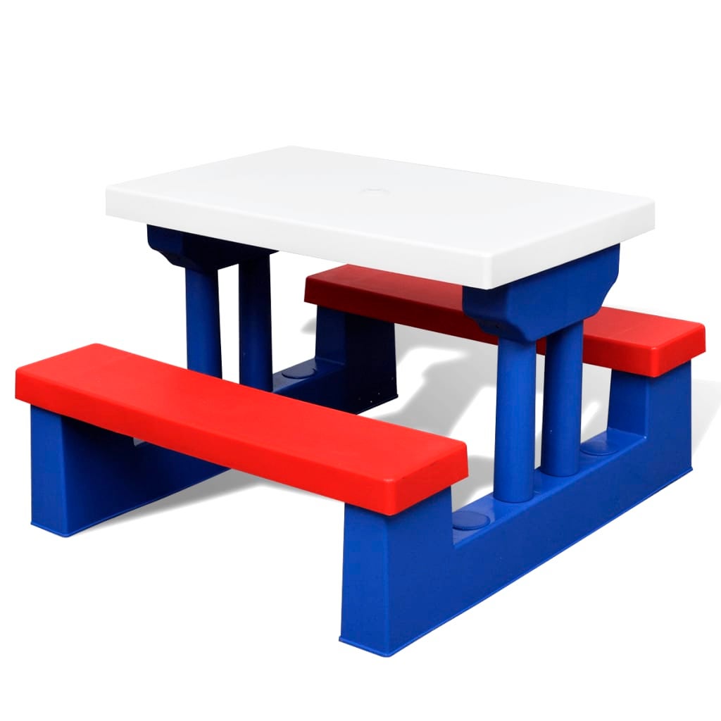 The Living Store - Table et bancs de pique-nique avec parasol pour enfants - 3