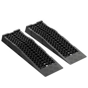 Rampe D'accès Pour Voiture – Lot De 2 – Support Jusqu'à 5 Tonnes – Surface Antidérapante – Plastique HDPE Résistant