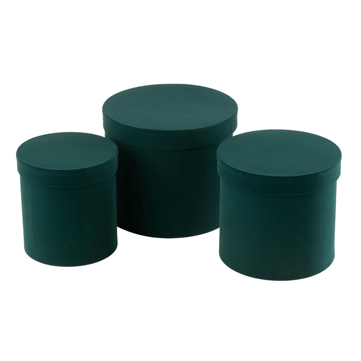 Lot de 3 Boîtes de Rangement Rondes 
