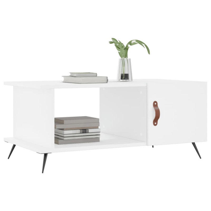 Mesa de centro madera contrachapada blanco 90x50x40 cm vidaXL - 3