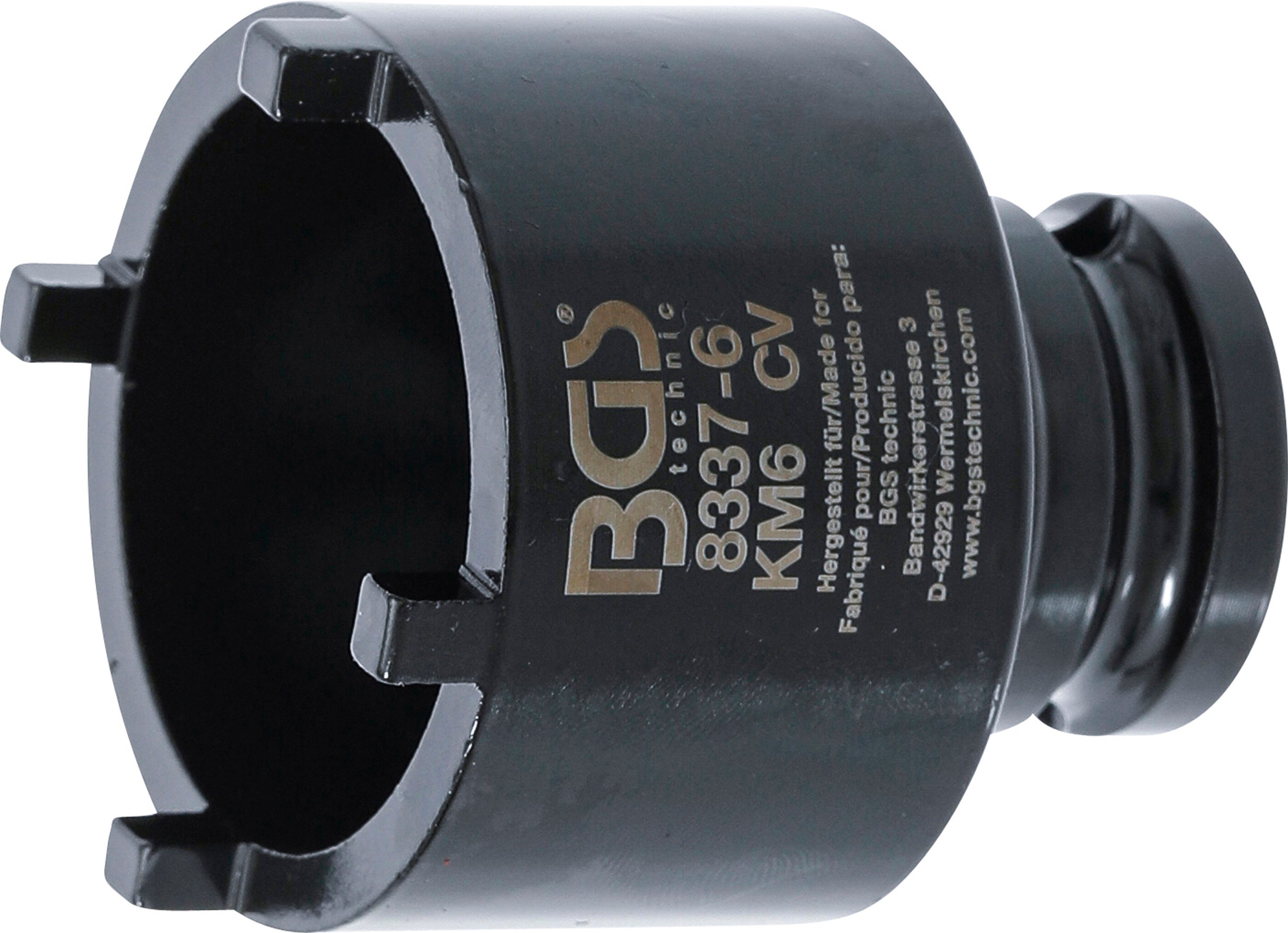 BGS Klucz do nakrętek koronowych czop zewnętrzny KM6 - 8337-6