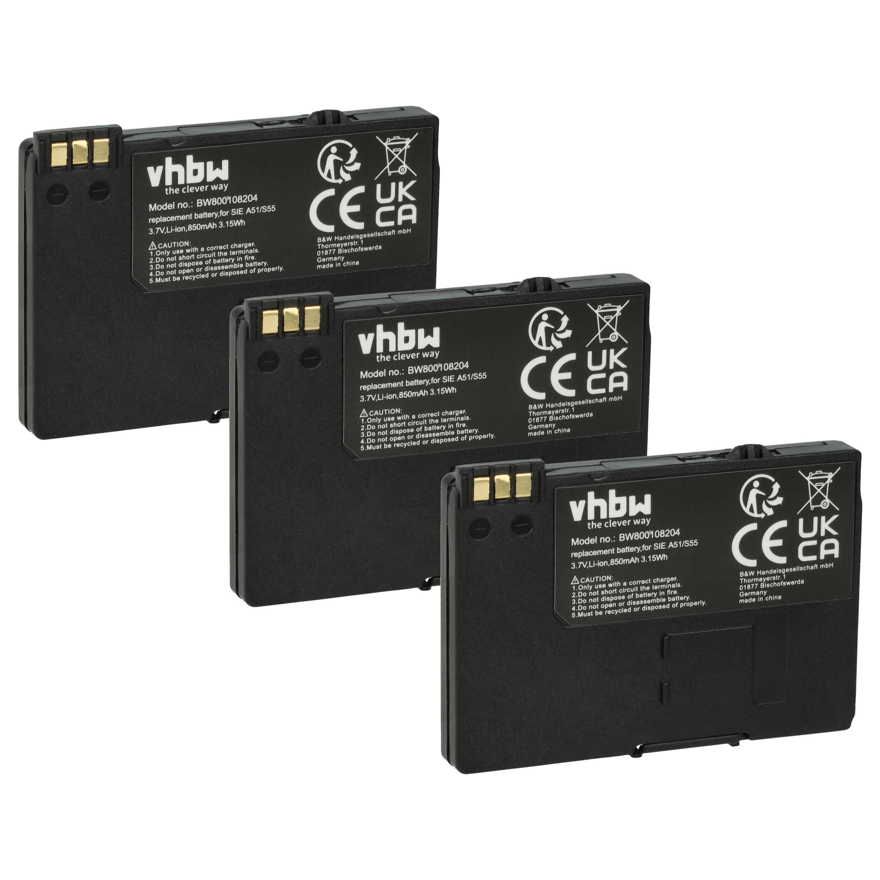 Batteria Di Ricambio Per Siemens Modello V30145-K1310-X289 | 3,7V Li-Ion 750mAh/2,8Wh | Sostitutivo 100% Compatibile - 2