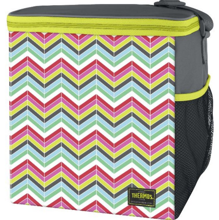 ToCi Borsa Termica 15 Litri Con 4 Mattonelle Refrigeranti – Isolata E Impermeabile, Per Picnic, Campeggio, Spiaggia E Grigliate. Pieghevole E Leggera, Colore Grigio Mélange Con Dettagli Blu.