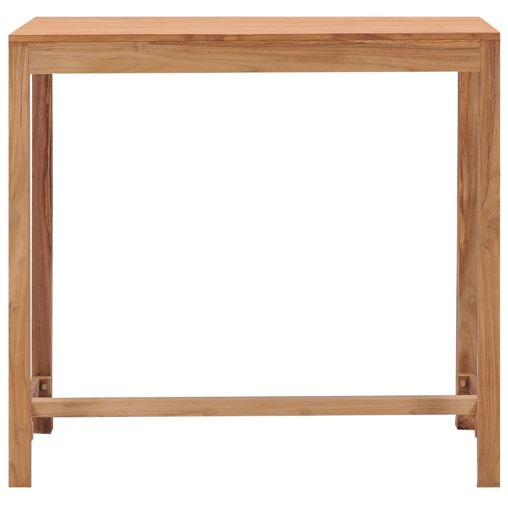 Table En Teck Massif Rectangulaire – Marron, 179x79x72 Cm, Intérieur/Extérieur, À Reponcer