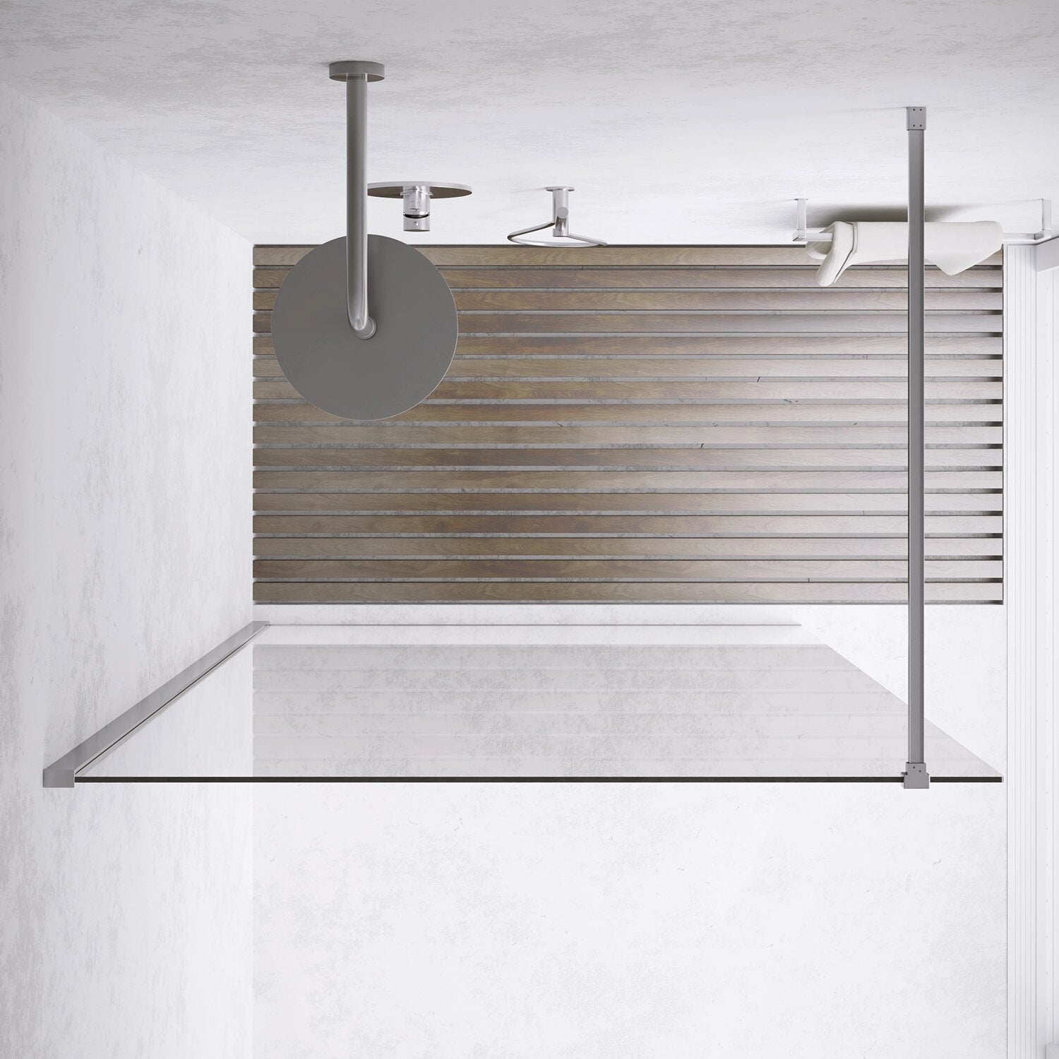 Paroi de douche walk-in 140 cm 8 mm transparente anti-calcaire h200 | Lazaros - 4