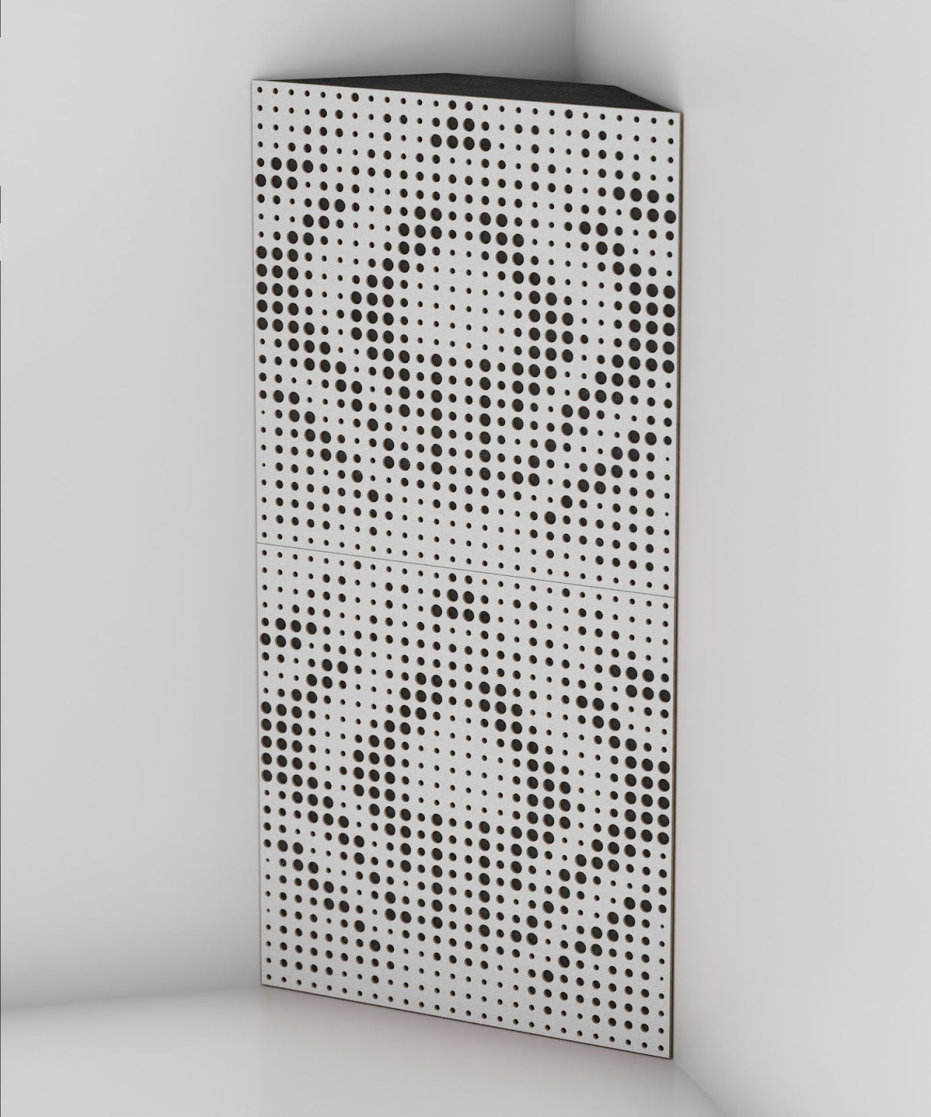 Lot de 2 Pièges à basses UNIVERSE acoustiques insonorisants 50x50x10 cm -MDF perforé laminé et mousse acoustique -Blanc - 4