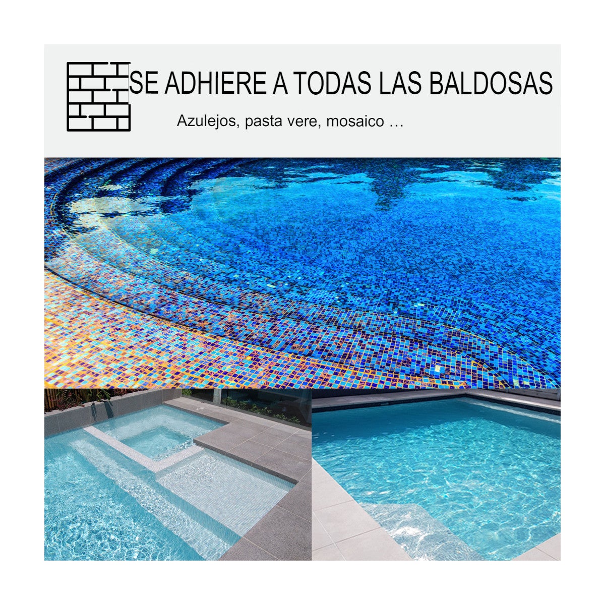 Pintura para borde de piscina, para azulejos de la piscina - ARCAPOOL - 440 - 5 kg (hasta 15m² para 2 capas) Azul Claro - ARCANE INDUSTRIES - 3