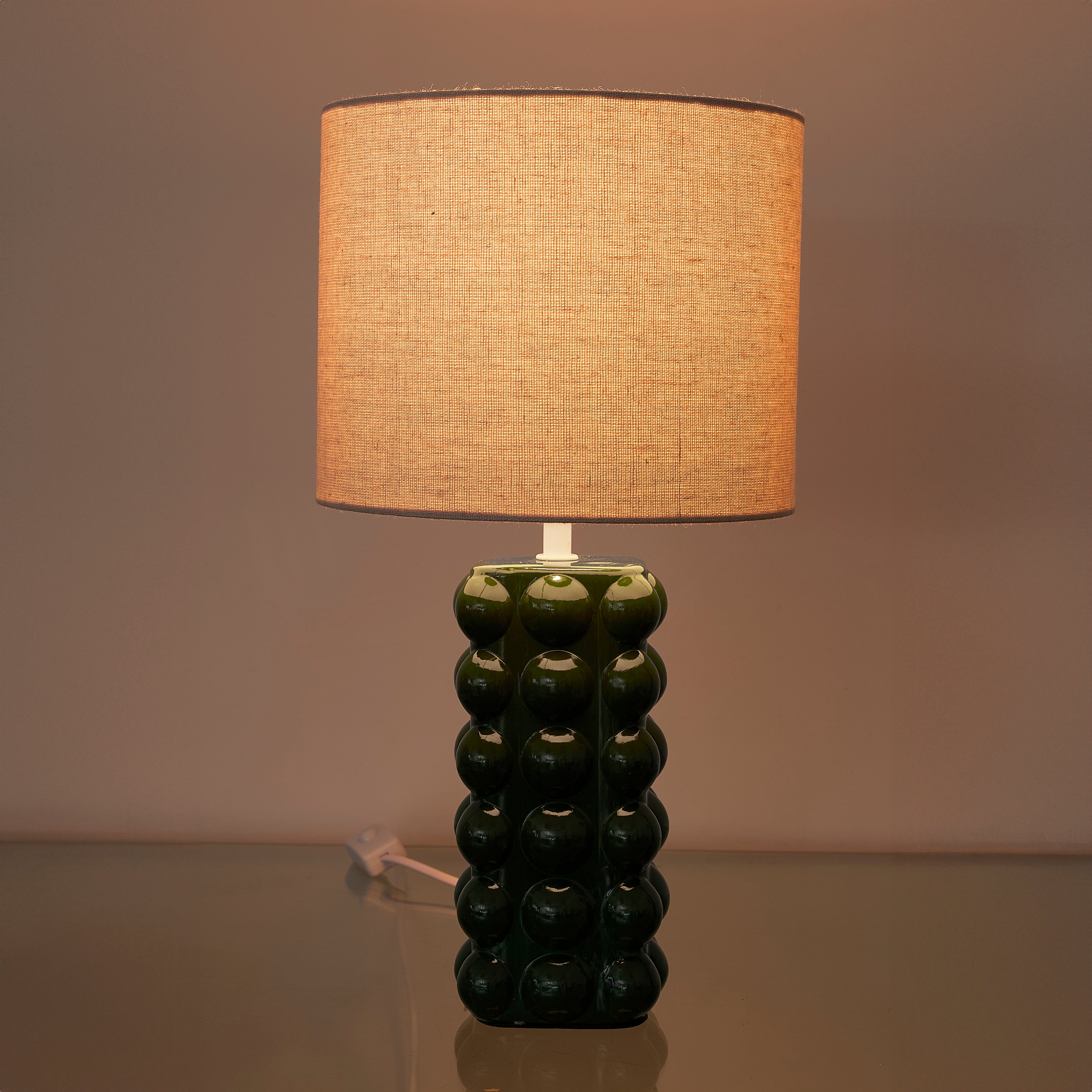Lampe - HOME DECO FACTORY - Céramique - Texturée - Verte - 2