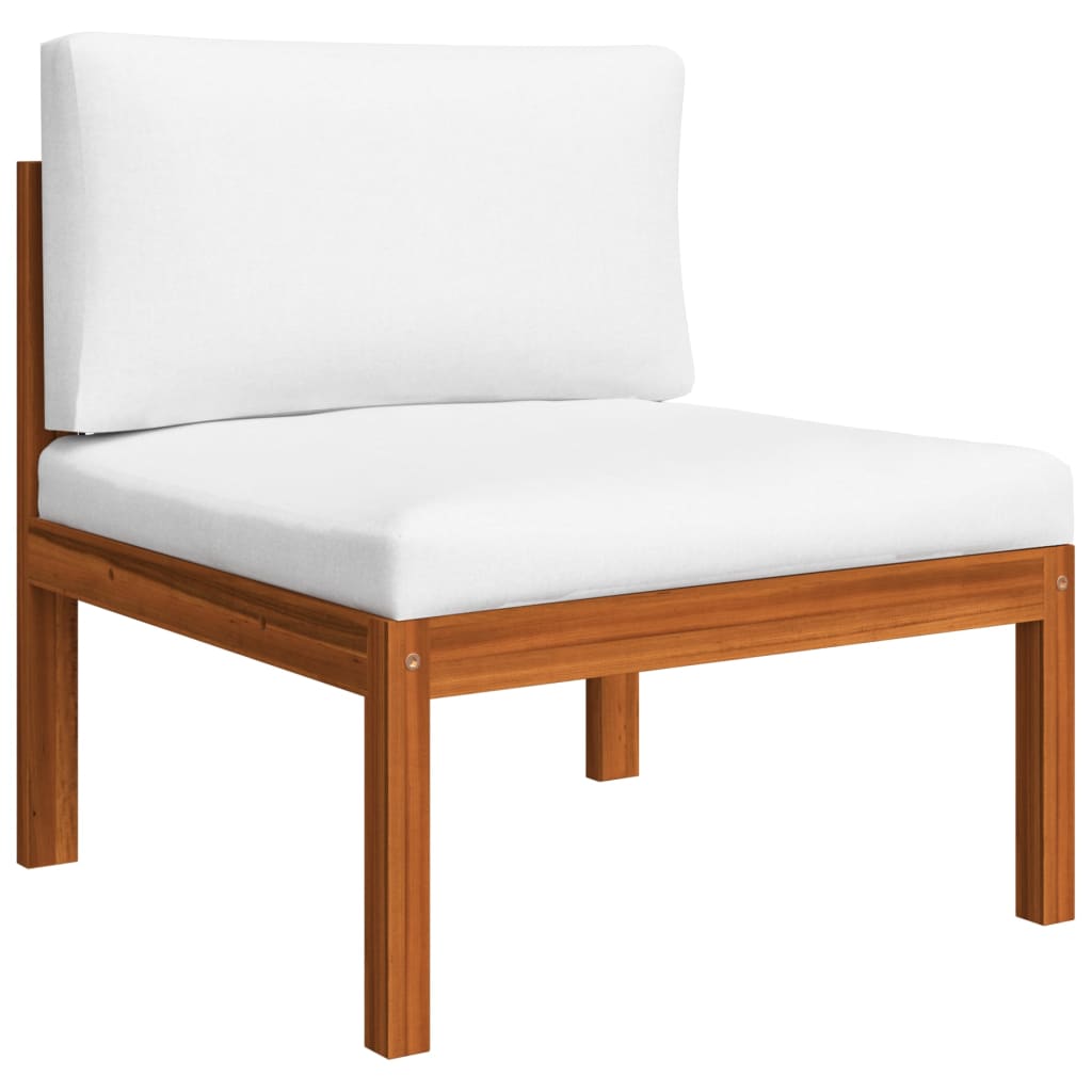 Maison Exclusive - Salon de jardin 3 pièces avec coussins en bois d'acacia et corde - 4