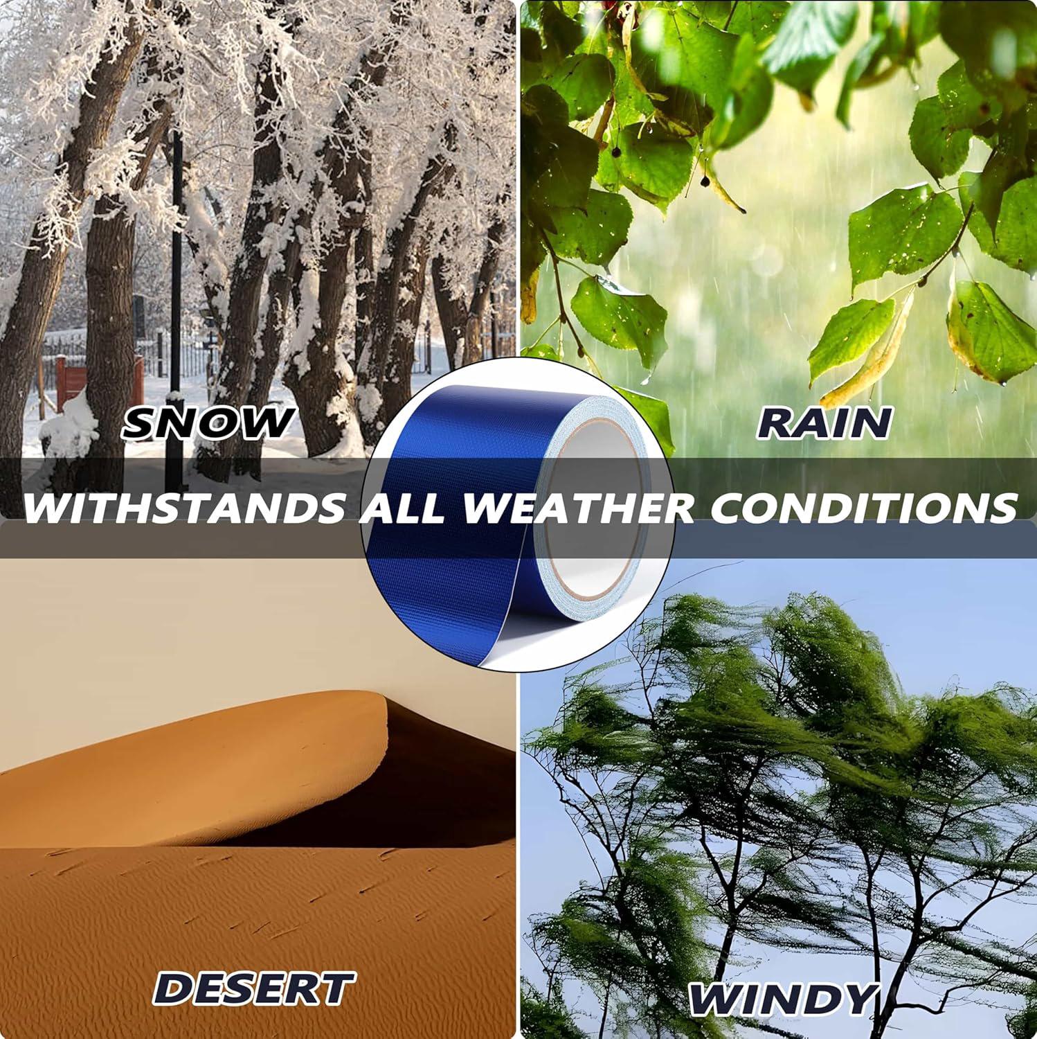 Nastro di riparazione per tendalini per camper, kit di riparazione per tende, kit di riparazione per tende da 7,6 cm x 7,9 m, nastro adesivo - 2