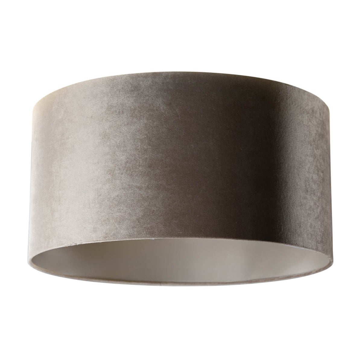 Qazqa classic-antique - Cilinder Velours - taupe, okrągły, supports-e27, diameter 50 centimeter