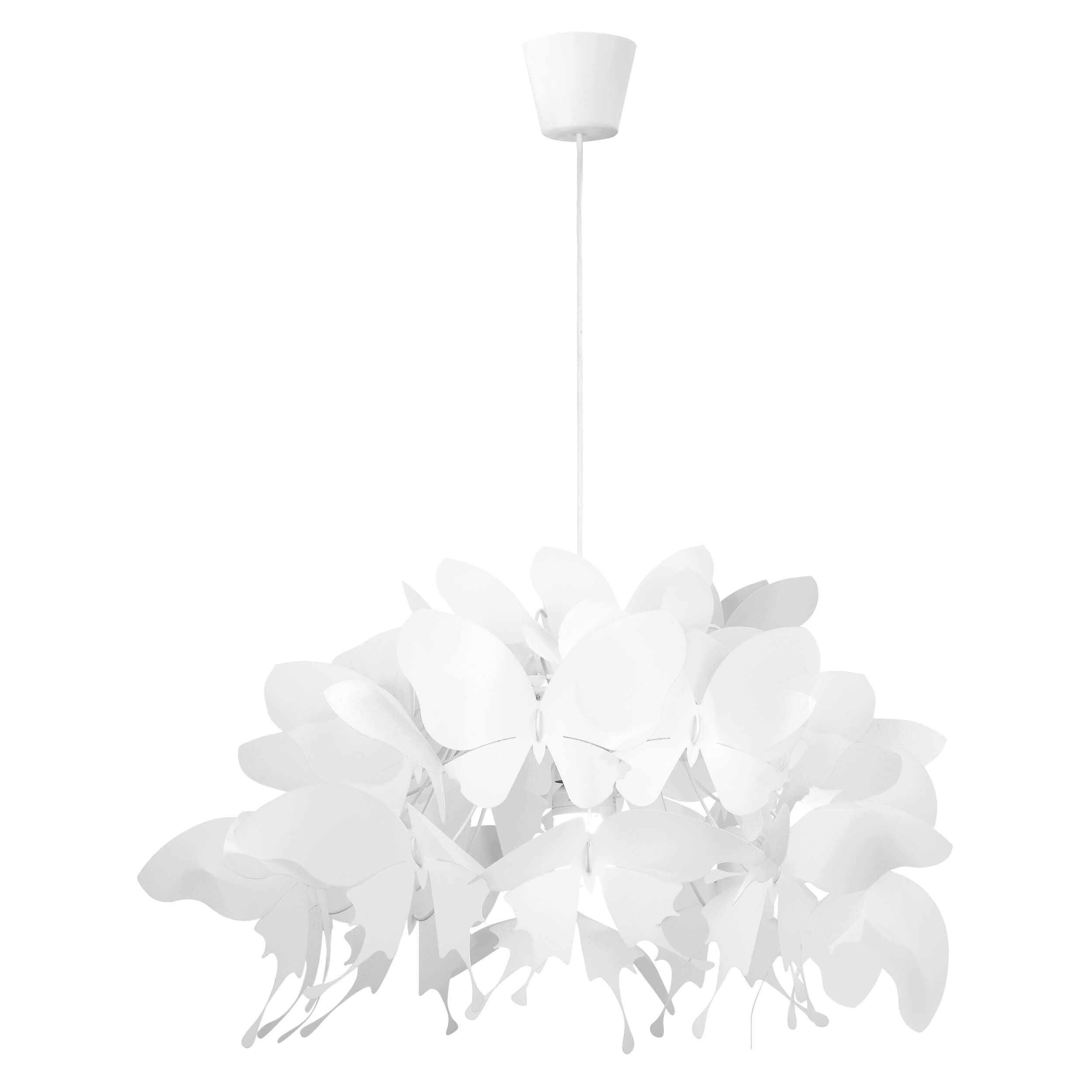 Lampa sufitowa wisząca Farfalla biała 1xE27x60W wym: 115 x 50 x 50 cm tworzywo sztuczne Light Prestige