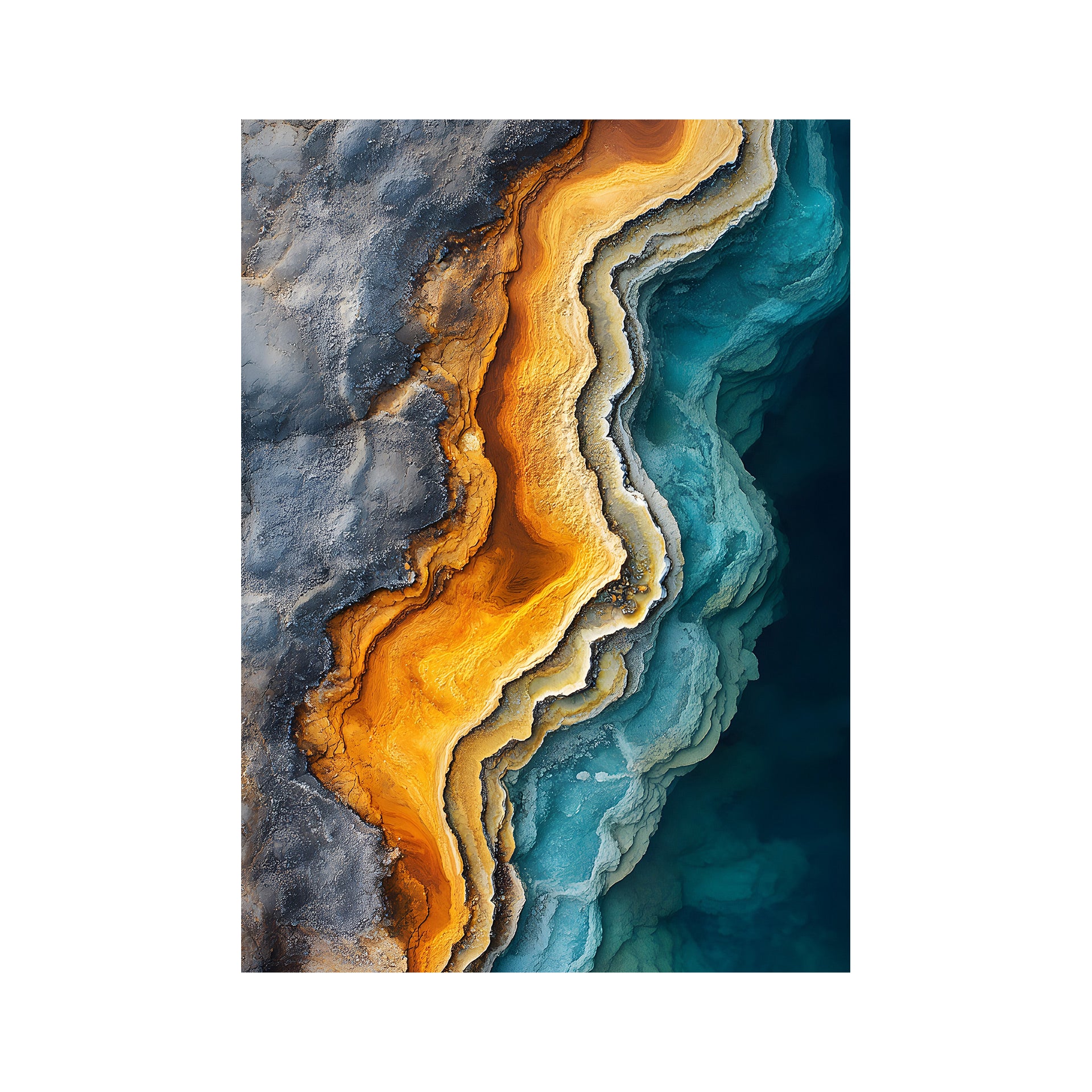 STYLER Tablou pe pânză Canvas Izvor termal 60 x 80 cm, decor modern de perete pentru living, dormitor, hol și birou