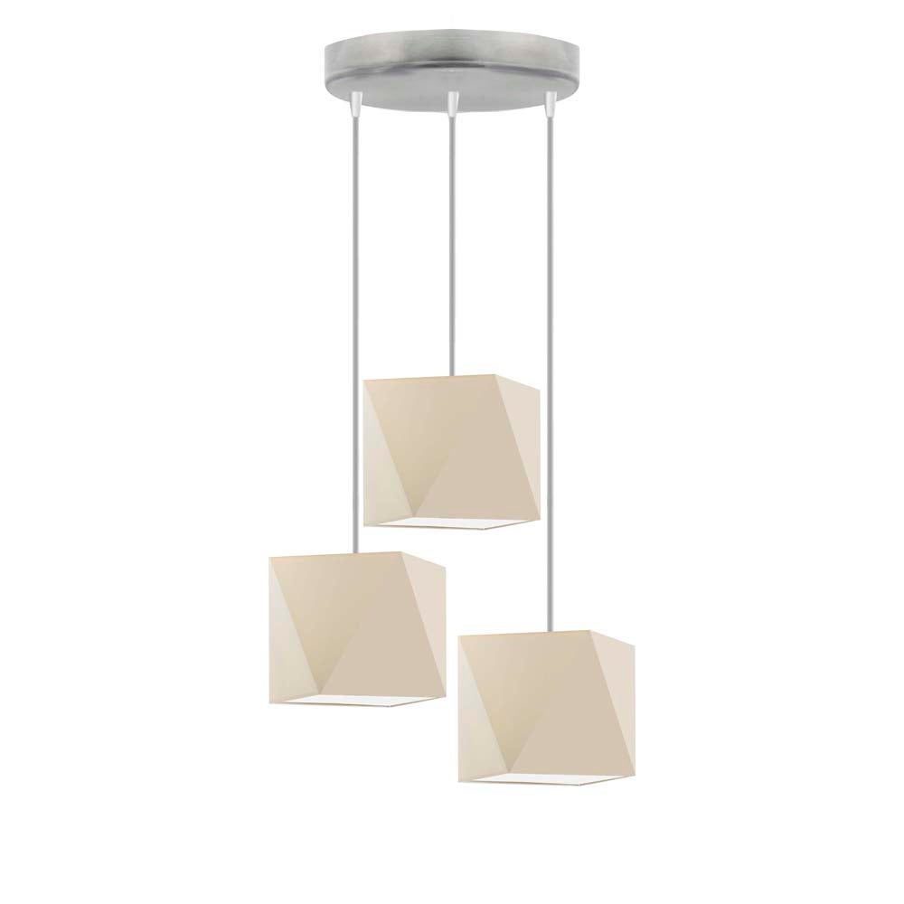 Lampa wisząca zwis żyrandol sufitowa z abażurami diament BURNE Z3