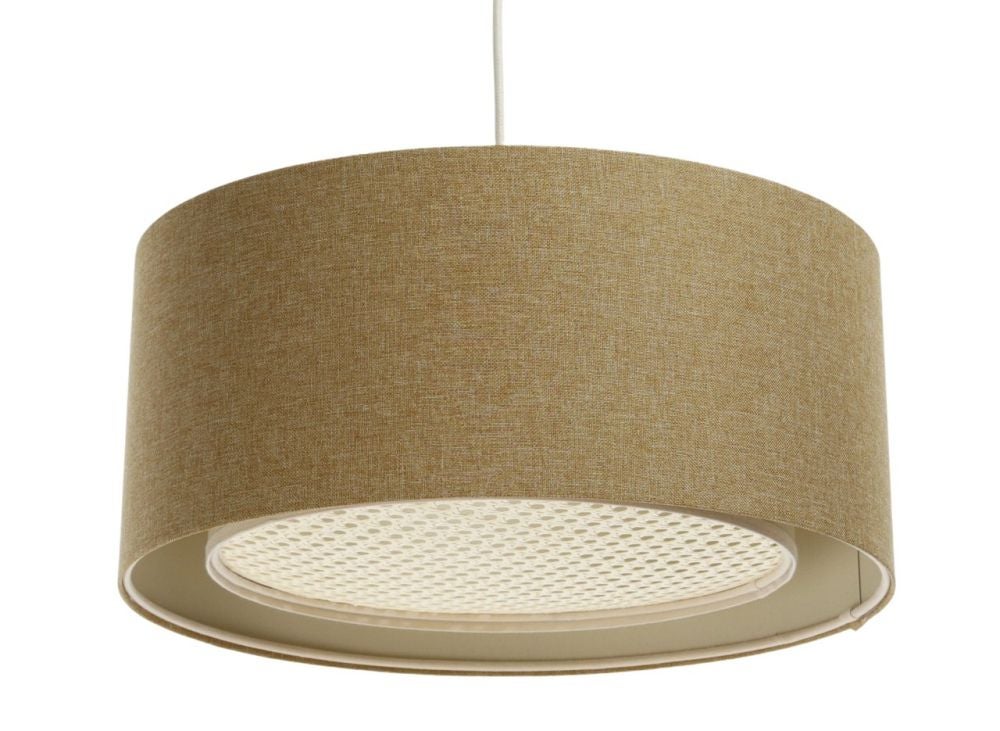 Lampa wisząca ERUTAN RATTAN 50 żółta